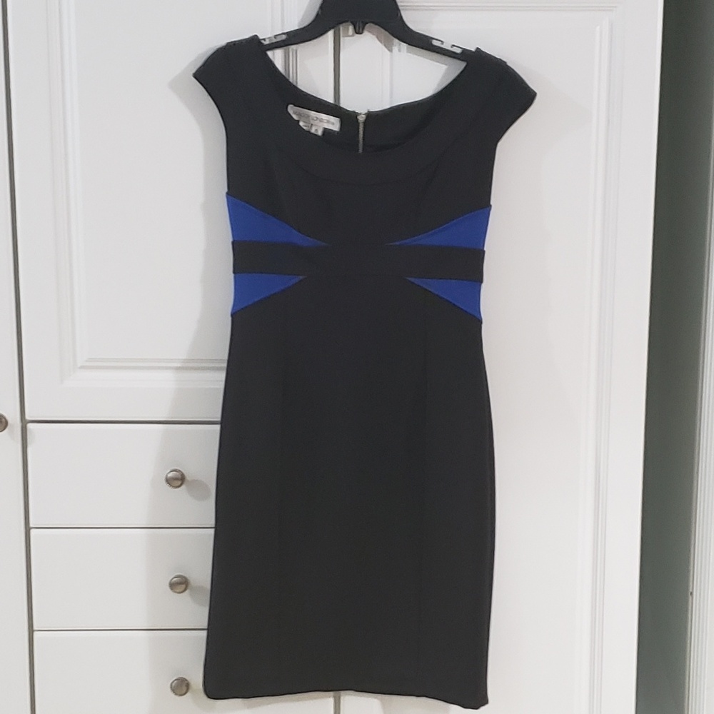 Black and blue dress